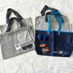 Celebrity Cruise Line Bundle of 11 Items | Tote Bags, Sunglasses, Ducks, Etc.